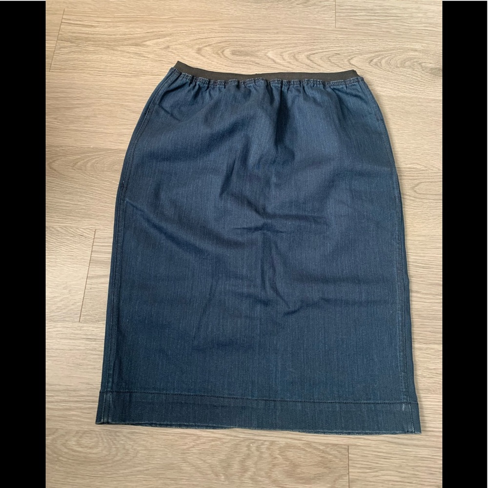 Vintage Lanvin x Acne Zipper Denim Pencil Skirt